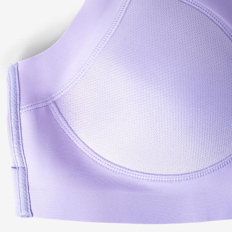 Women's invisible sports bra with high-support cups - Purple