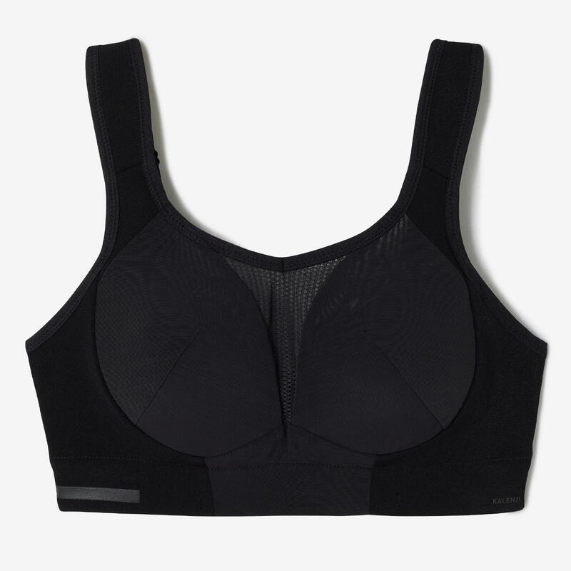 Reggiseno running donna coppa E-H sostegno alto nero