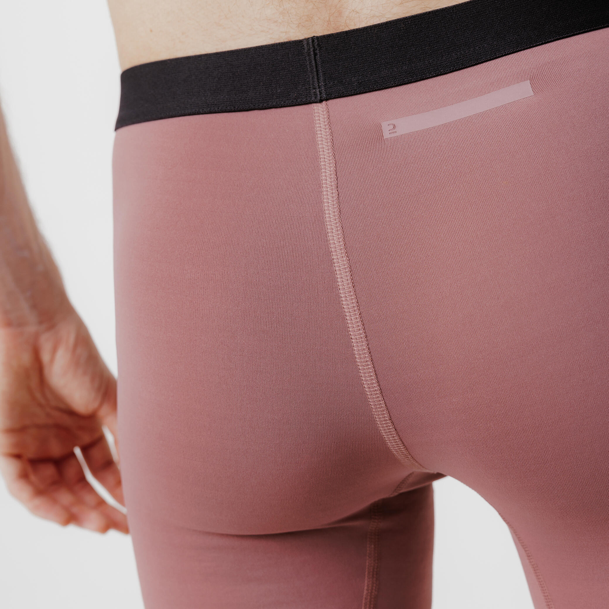 Men's breathable microfibre boxers - Taupe pink 3/7