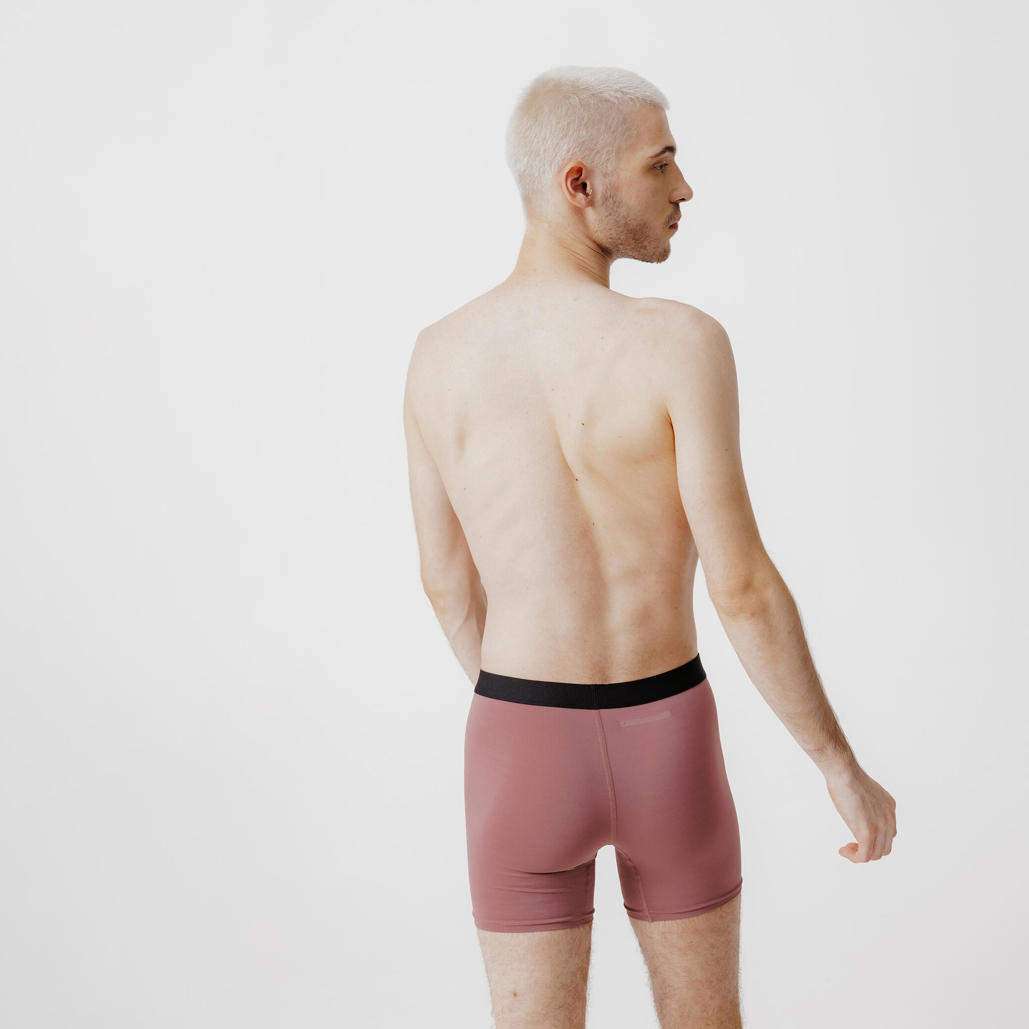 Men's breathable microfibre boxers - Taupe pink 6/7