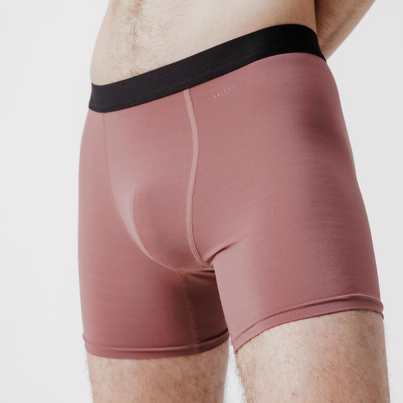 Boxer respirant en microfibre Homme - Rose taupe