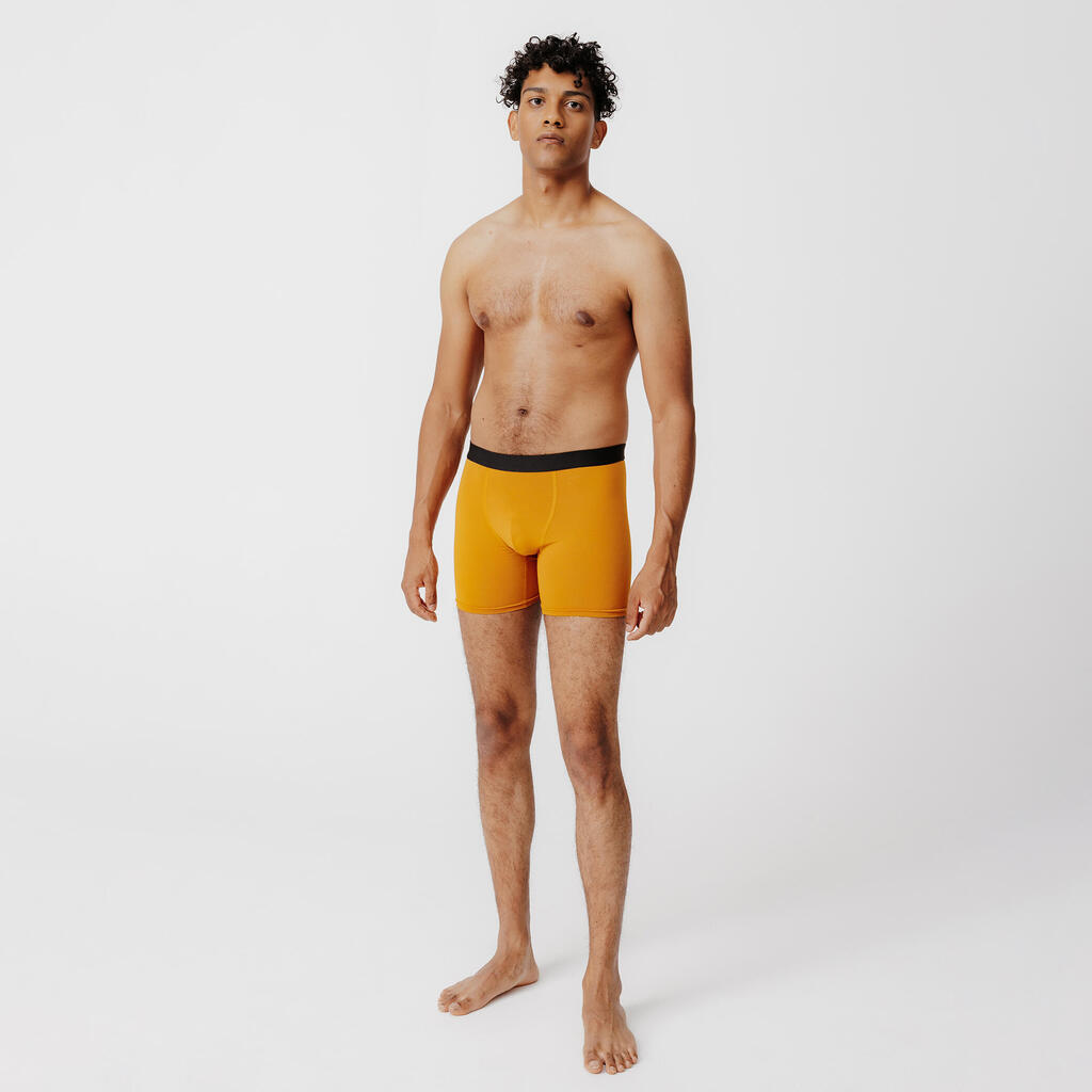 Boxer respirant en microfibre Homme - Ocre