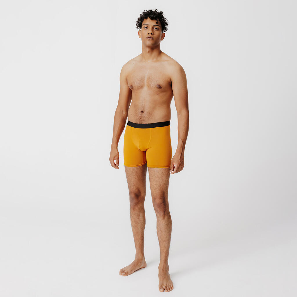 Men's Breathable microfibre boxers - Ochre