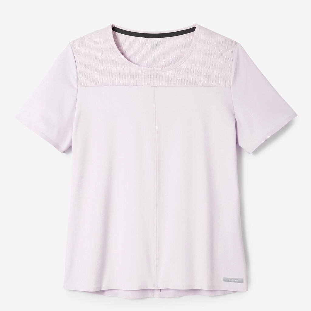 Playera transpirable de Running mujer - Dry+ Breath malva 