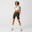 Women's Running Tight Shorts - Kiprun Run 500 Comfort Dark Khaki
