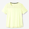 Women's breathable running T-shirt Dry+ Breath - neon yellow