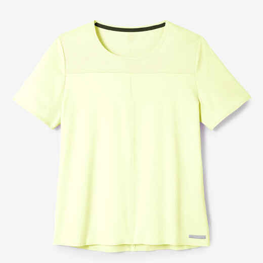 
      Majica kratkih rukava za trčanje Dry+ Breath ženska neonskožuta
  