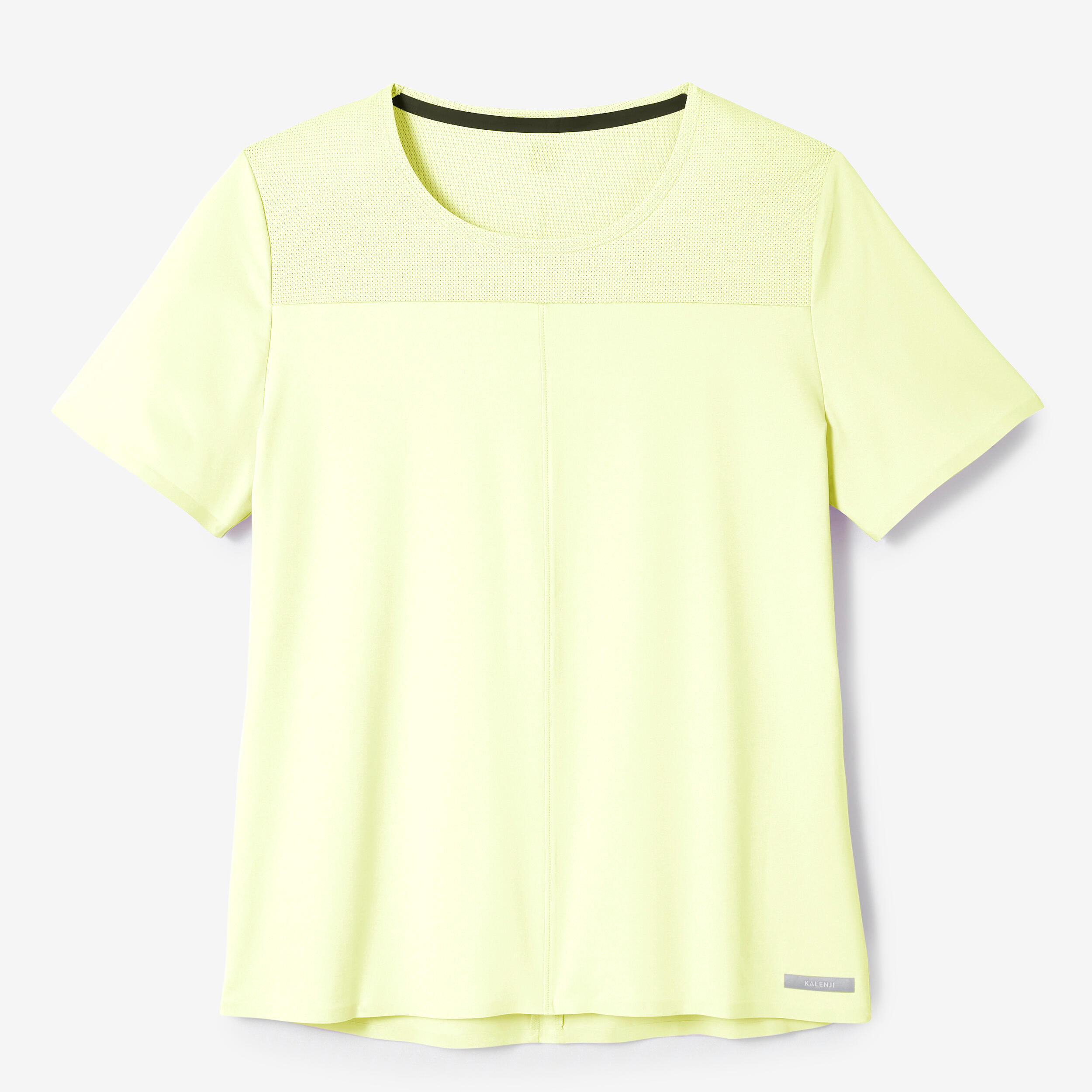 Women's breathable running T-shirt Dry+ Breath - neon yellow 1/4