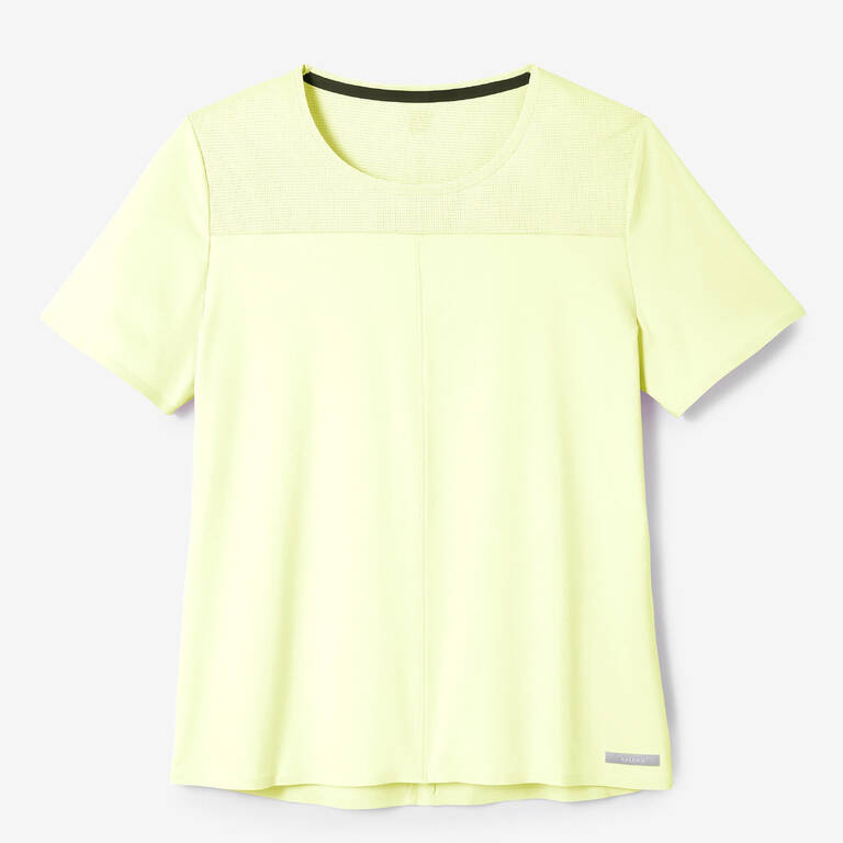 Women's breathable running T-shirt Dry+ Breath - neon yellow