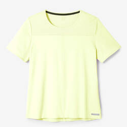 Women's breathable running T-shirt Dry+ Breath - neon yellow