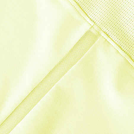 Moteriški orui laidūs bėgimo marškinėliai „Dry+ Breath“, neoninė geltona
