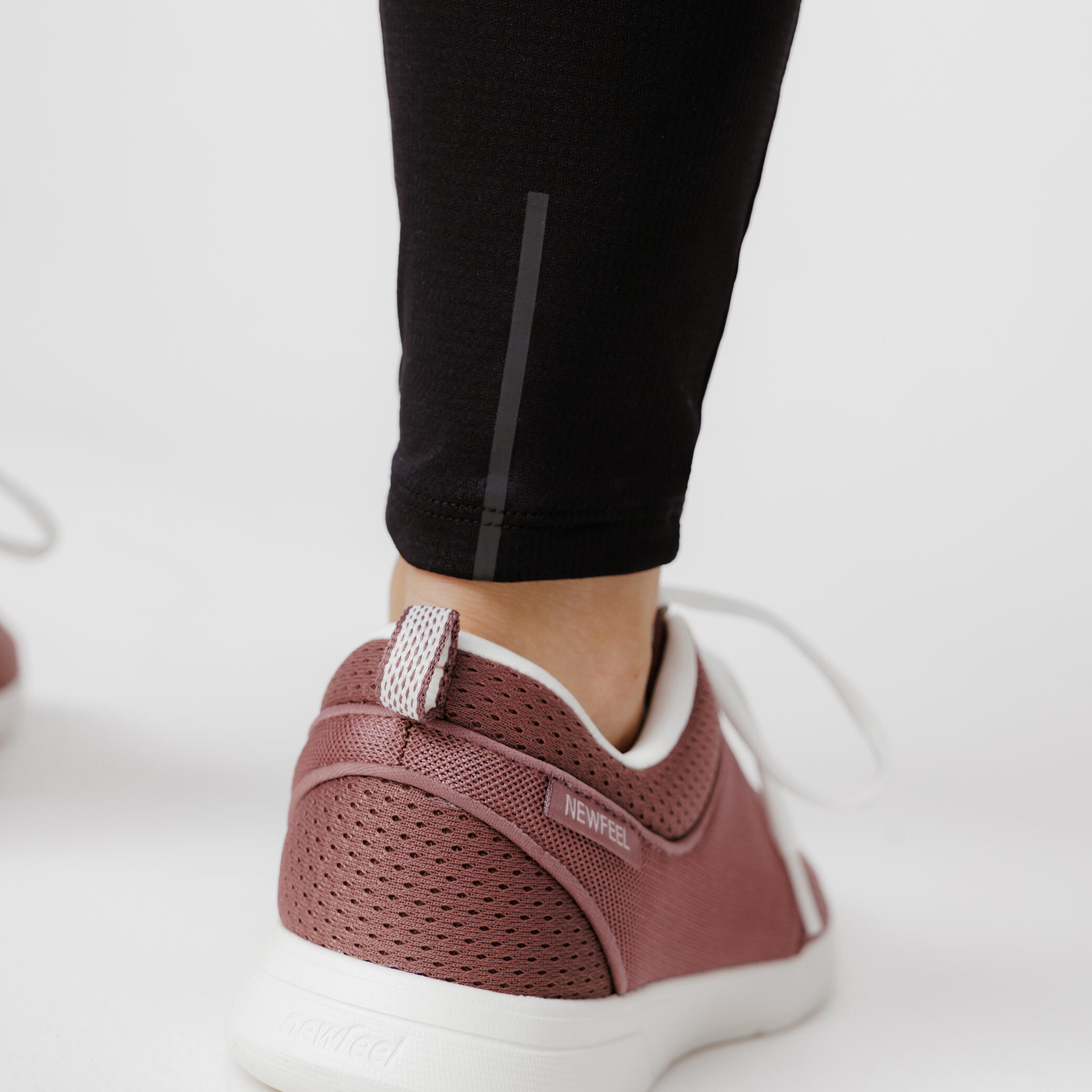 Leggings de running transpirables negros para mujer Kiprun Run 500 Dry 8/28