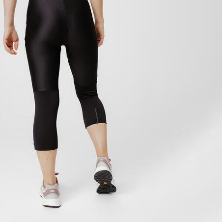 Легінси жіночі Run Dry для бігу укорочені чорні