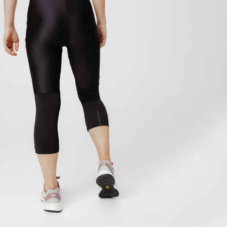 Moteriškos trumpos, orui laidžios bėgimo tamprės „Run Dry 500“, juoda