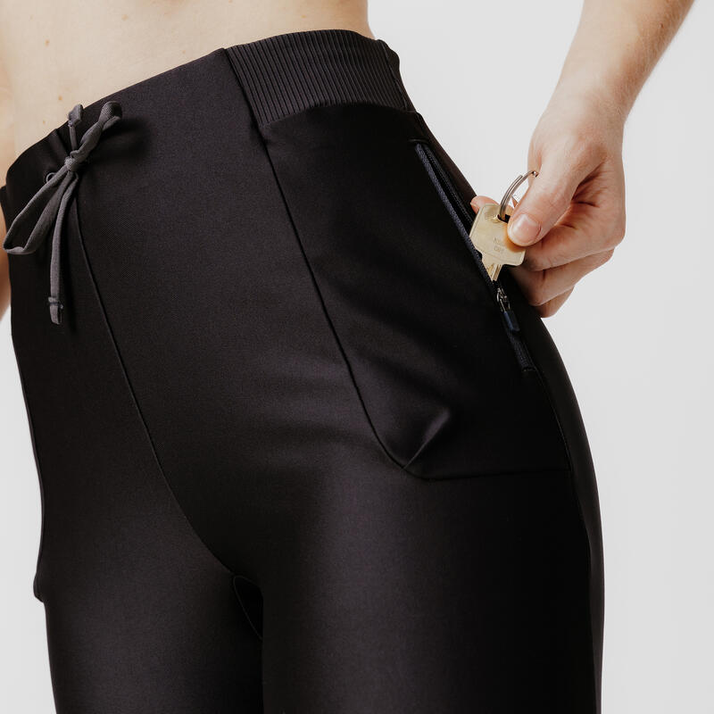Legging court running respirant femme - Run Dry 500 noir
