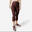 Leggings cortos running transpirables Mujer - KIPRUN Run 500 Dry marrón