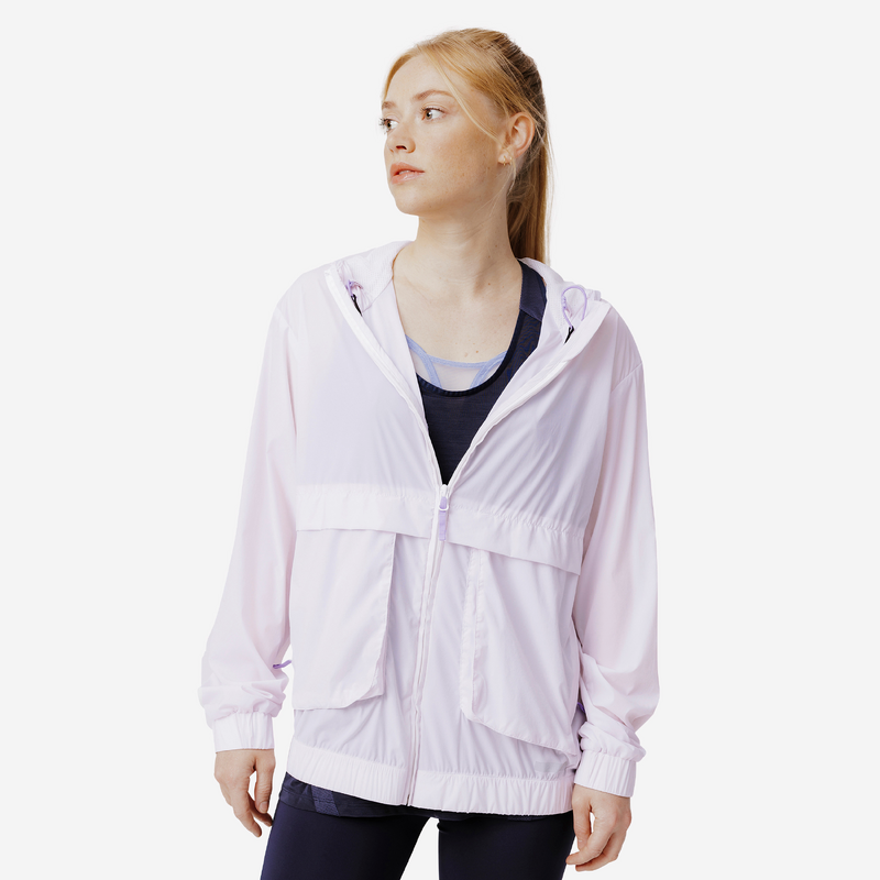 Veste coupe vent de running Femme KIPRUN Run 500 Wind Lilas pastel pour les clubs et collectivites Decathlon Pro