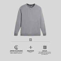 Men's Fitness Sweatshirt Crew 100 - Schist Grey