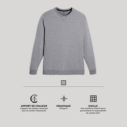 Men's Fitness Sweatshirt Crew 100 - Schist Grey