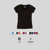 Women's V-Neck Fitness T-Shirt 500 - Black