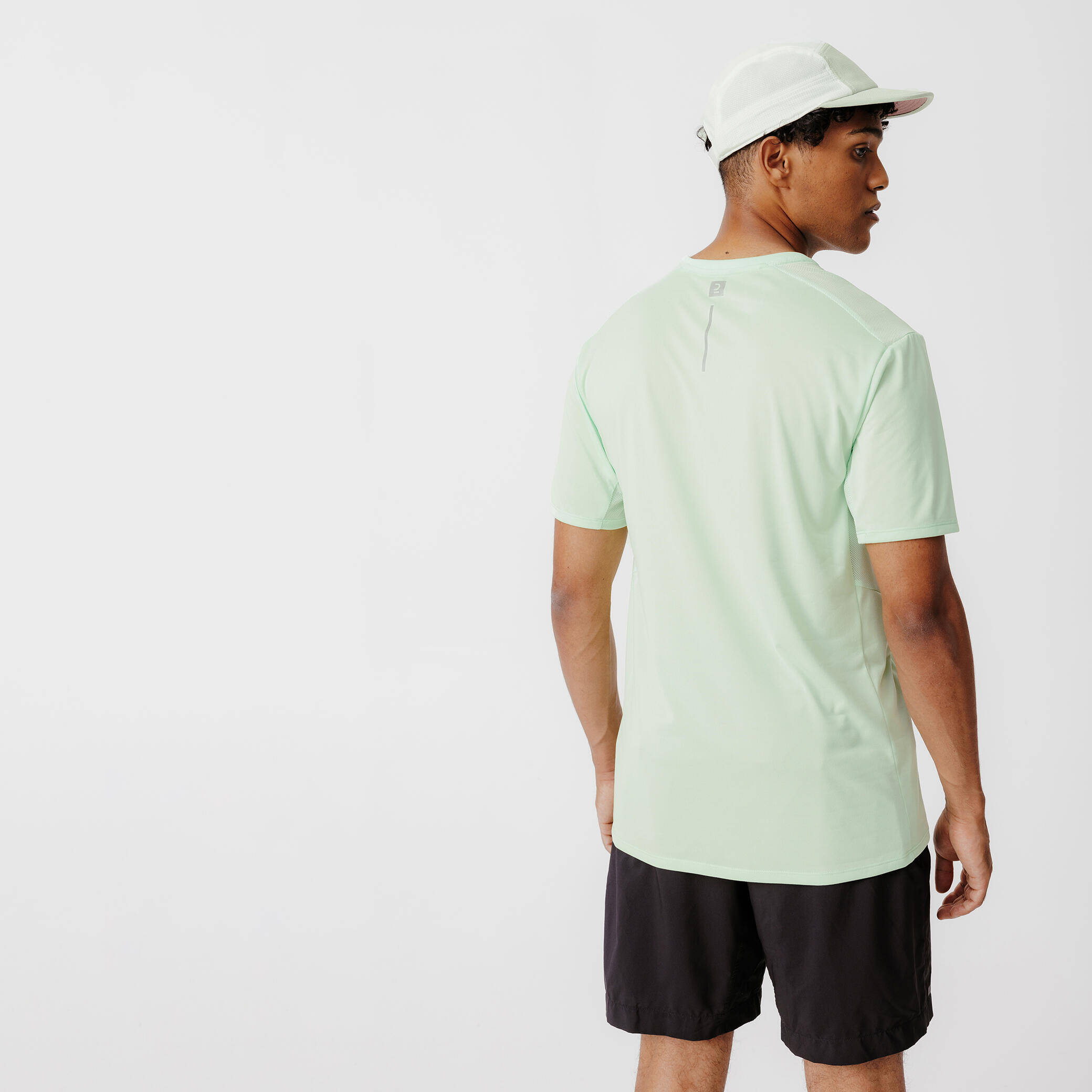 Men Running T-Shirt, Quick Dry, Crew Neck - Neon -  5