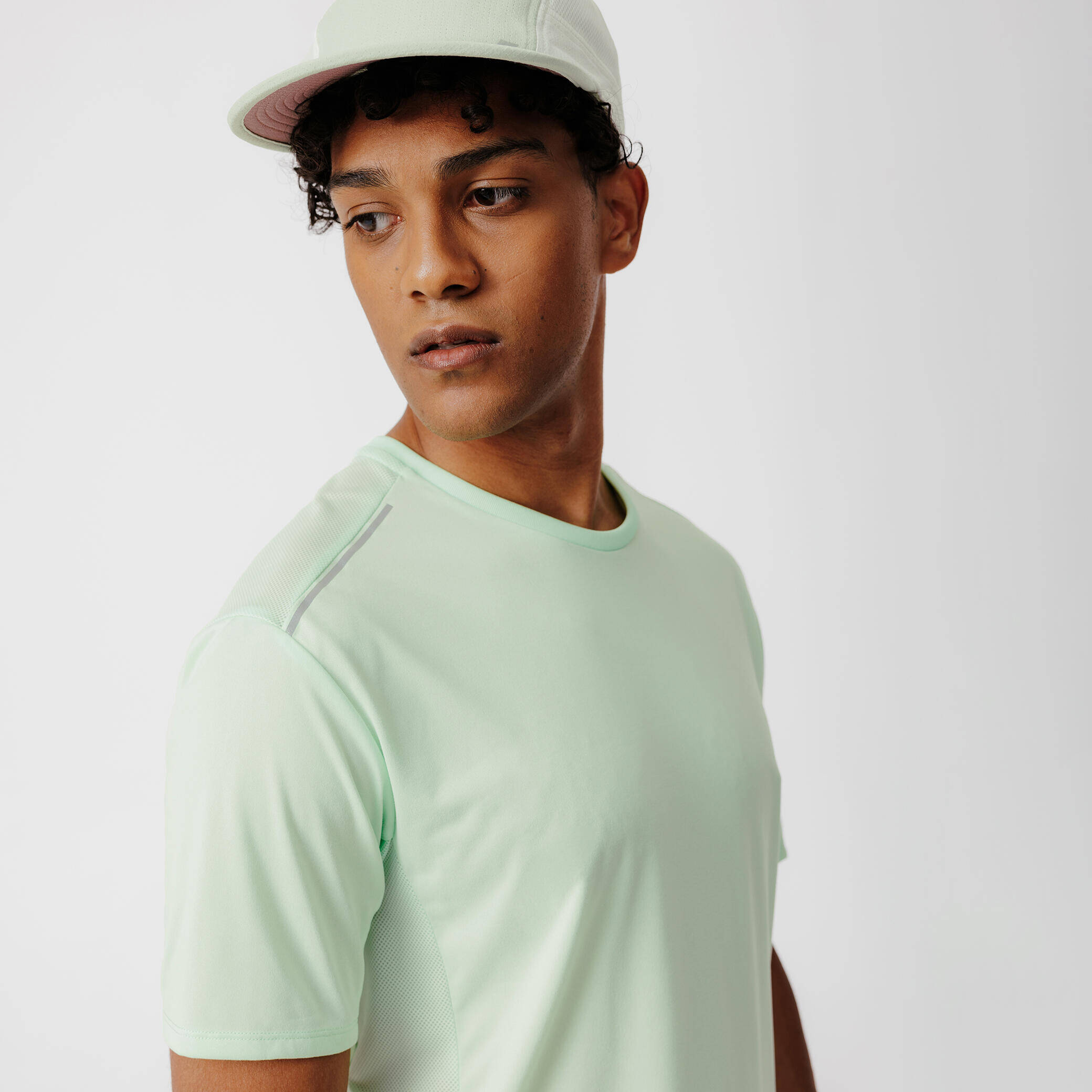Men Running T-Shirt, Quick Dry, Crew Neck - Neon -  3