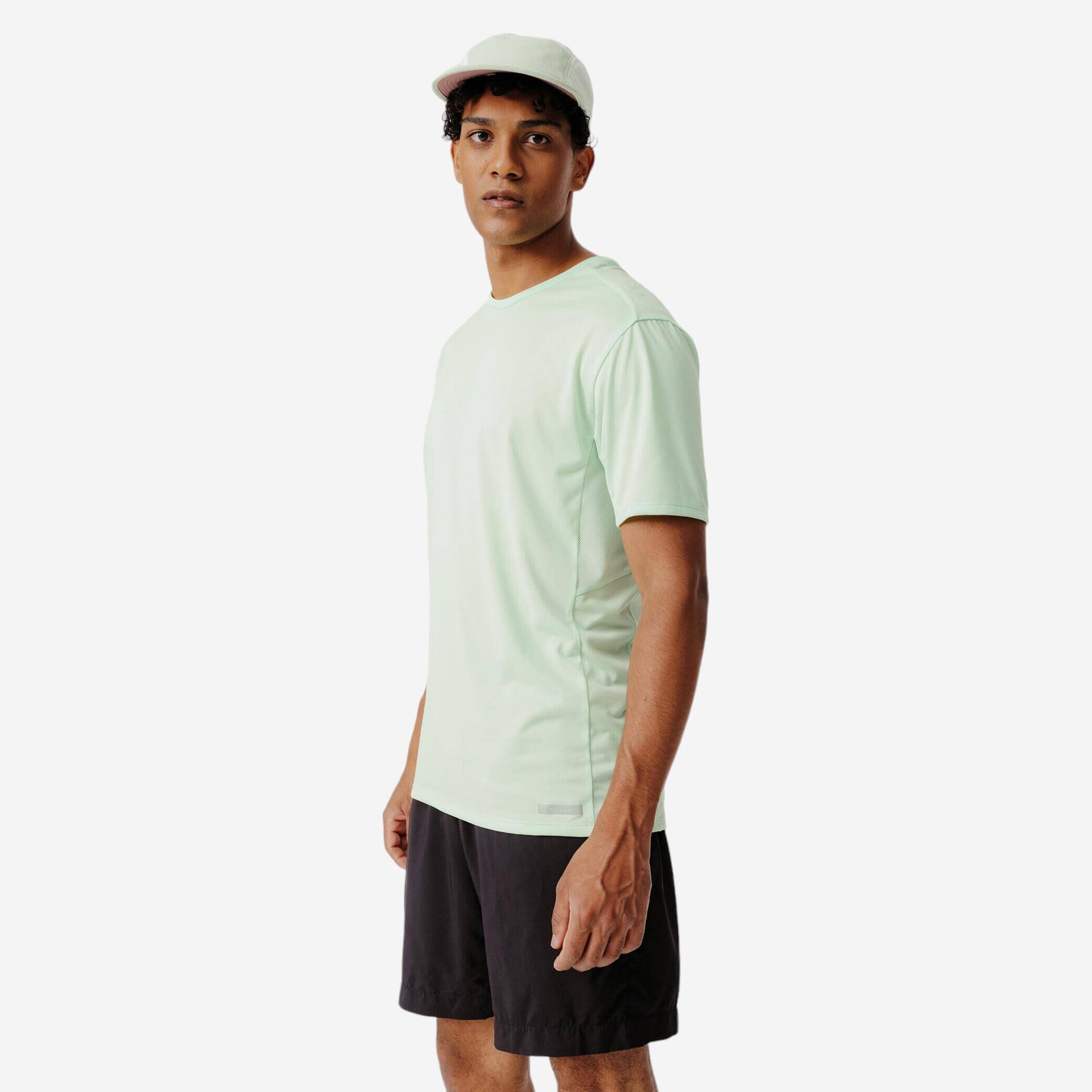 Men Running T-Shirt, Quick Dry, Crew Neck - Neon -  1