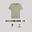 T-Shirt Slim de Fitness Homem 500 Cinzento Sálvia