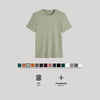 T-Shirt Herren Slim - 500 grau/grün