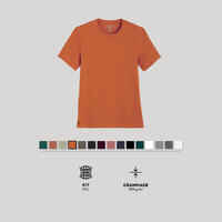 Men's Slim-Fit Fitness T-Shirt 500 - Rust