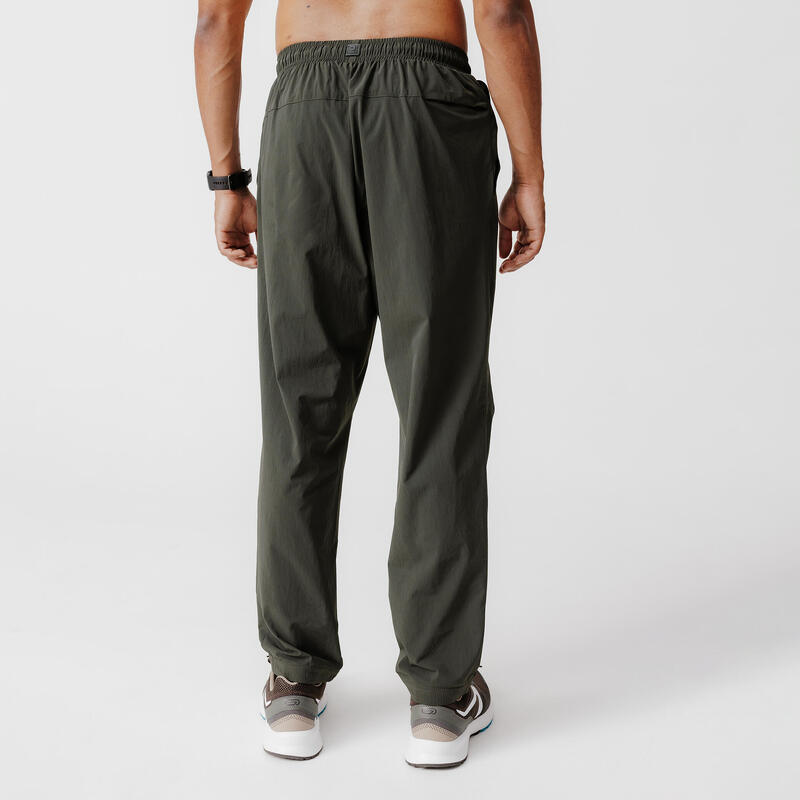 Men's Breathable Running Trousers - KIPRUN Run 500 Dry - Dark Green