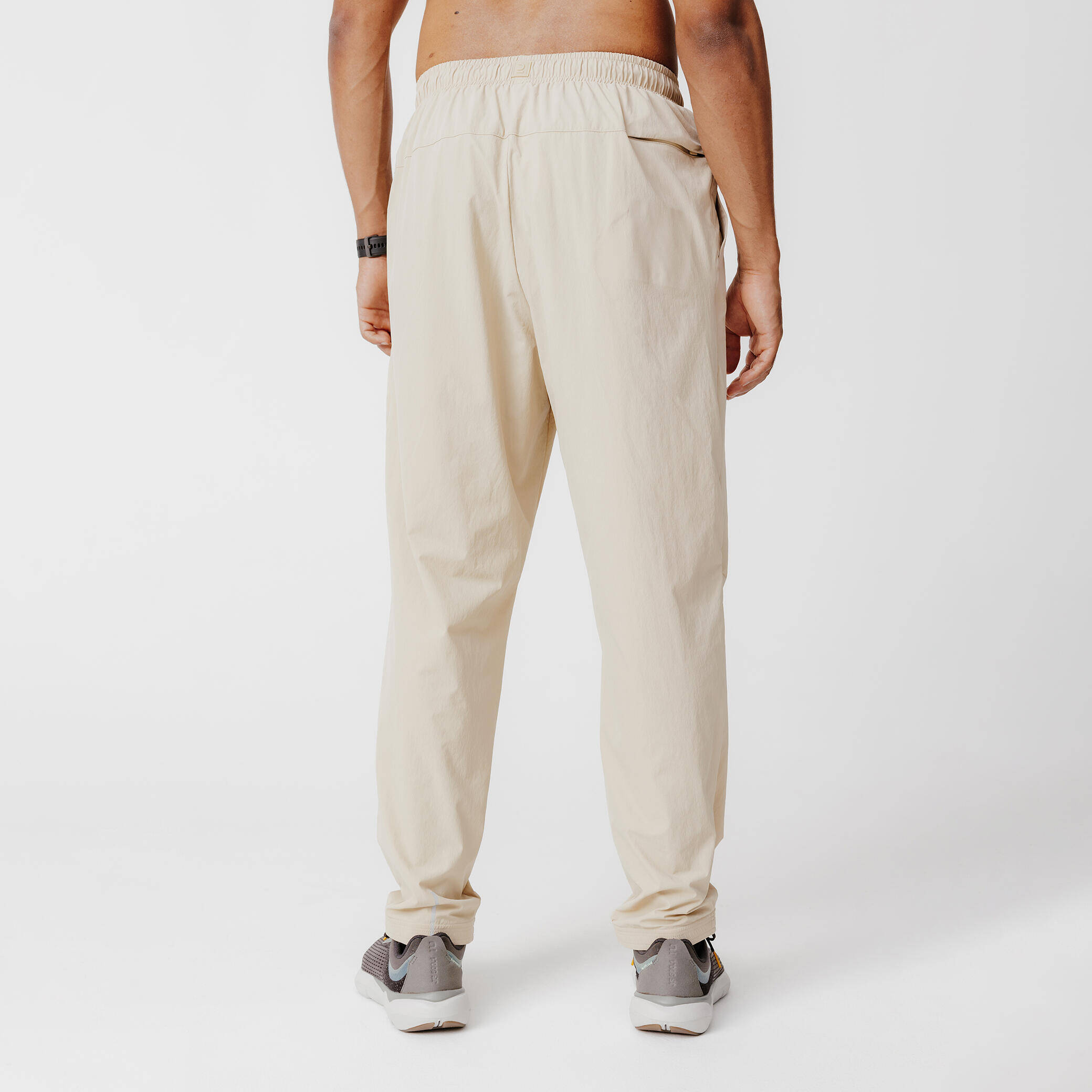 Men's Breathable Running Trousers - KIPRUN Run 500 Dry - Hemp Beige -  4