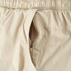 Men's Breathable Running Trousers - Dry 500 Beige