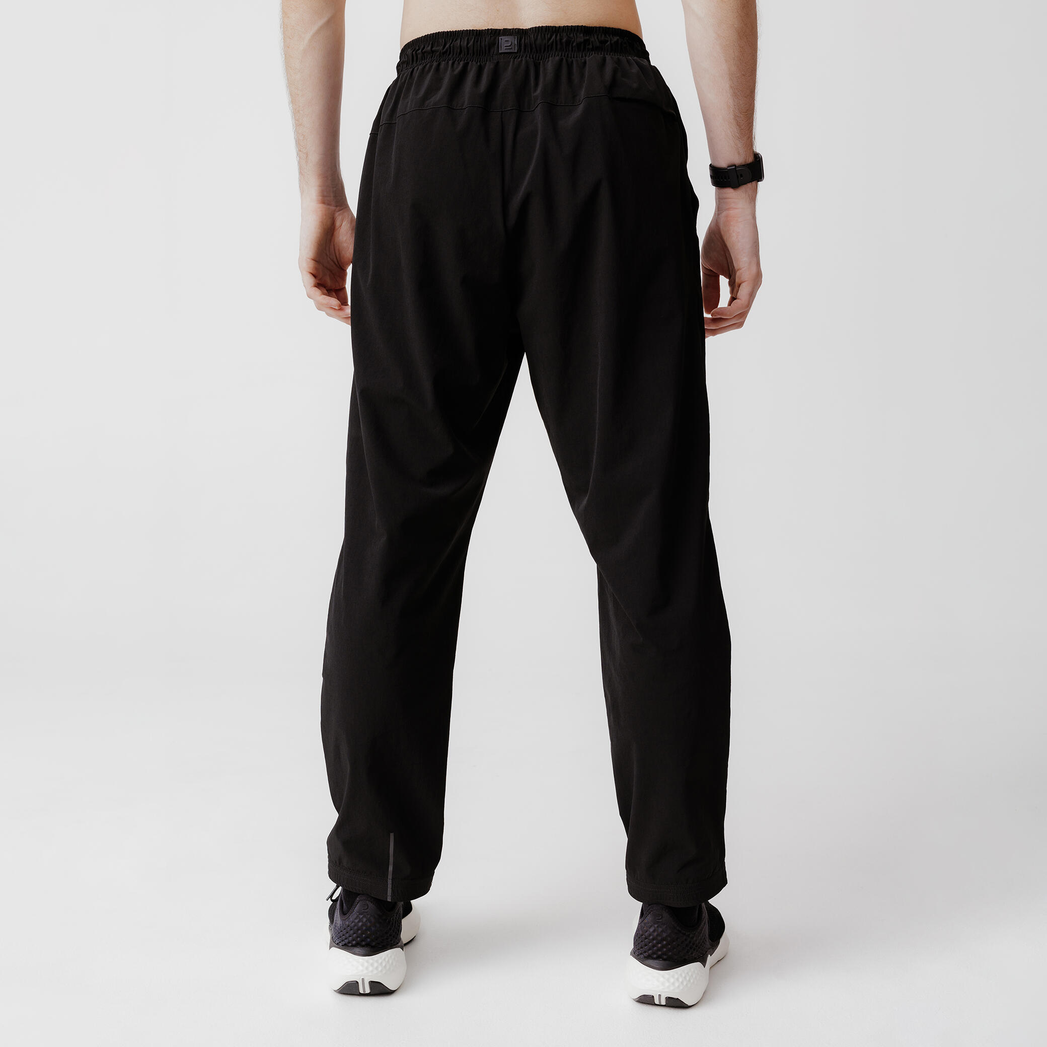 Men Breathable Running Track Pants - Run Dry 500 - Black