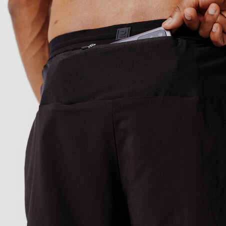 מכנסי ריצה קצרים לגברים Dry 550 - שחור