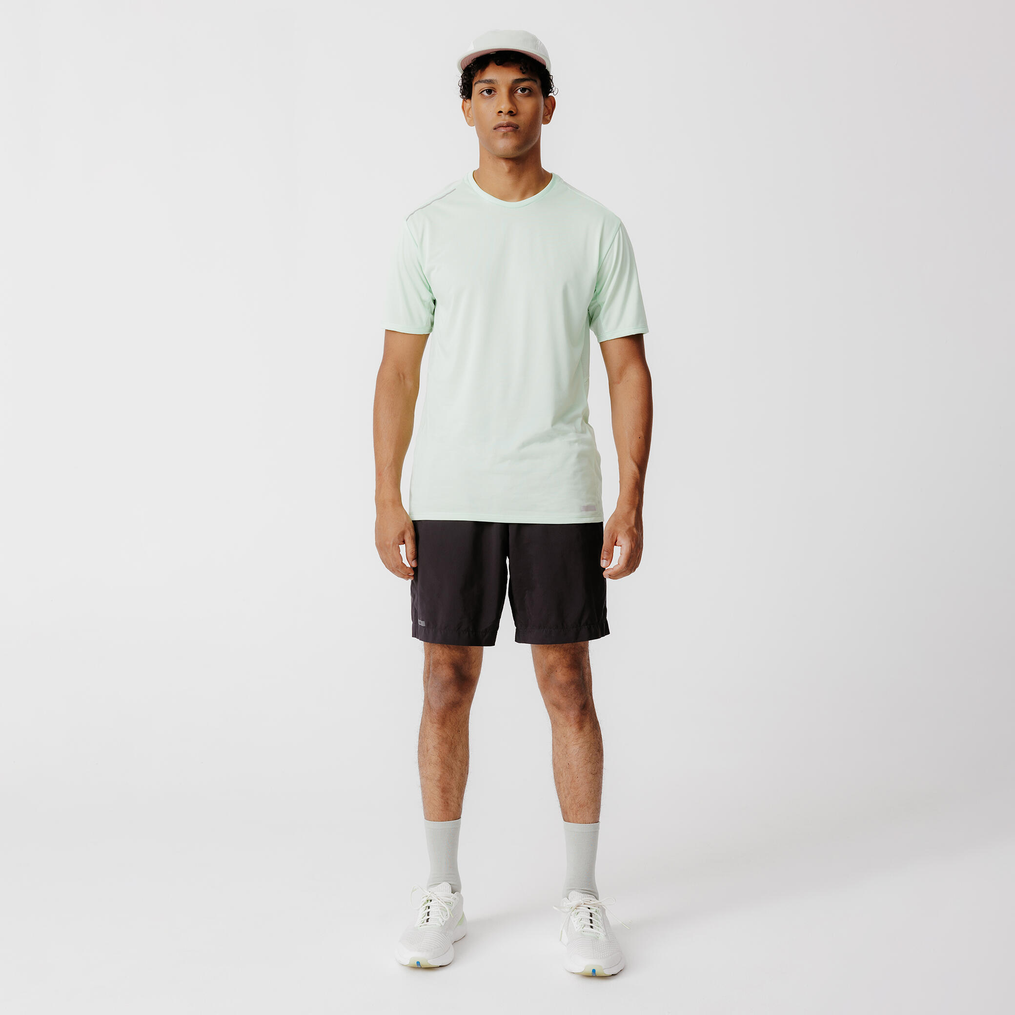 Short de course à pied respirant 2 en 1 homme – Dry 550 noir - KALENJI