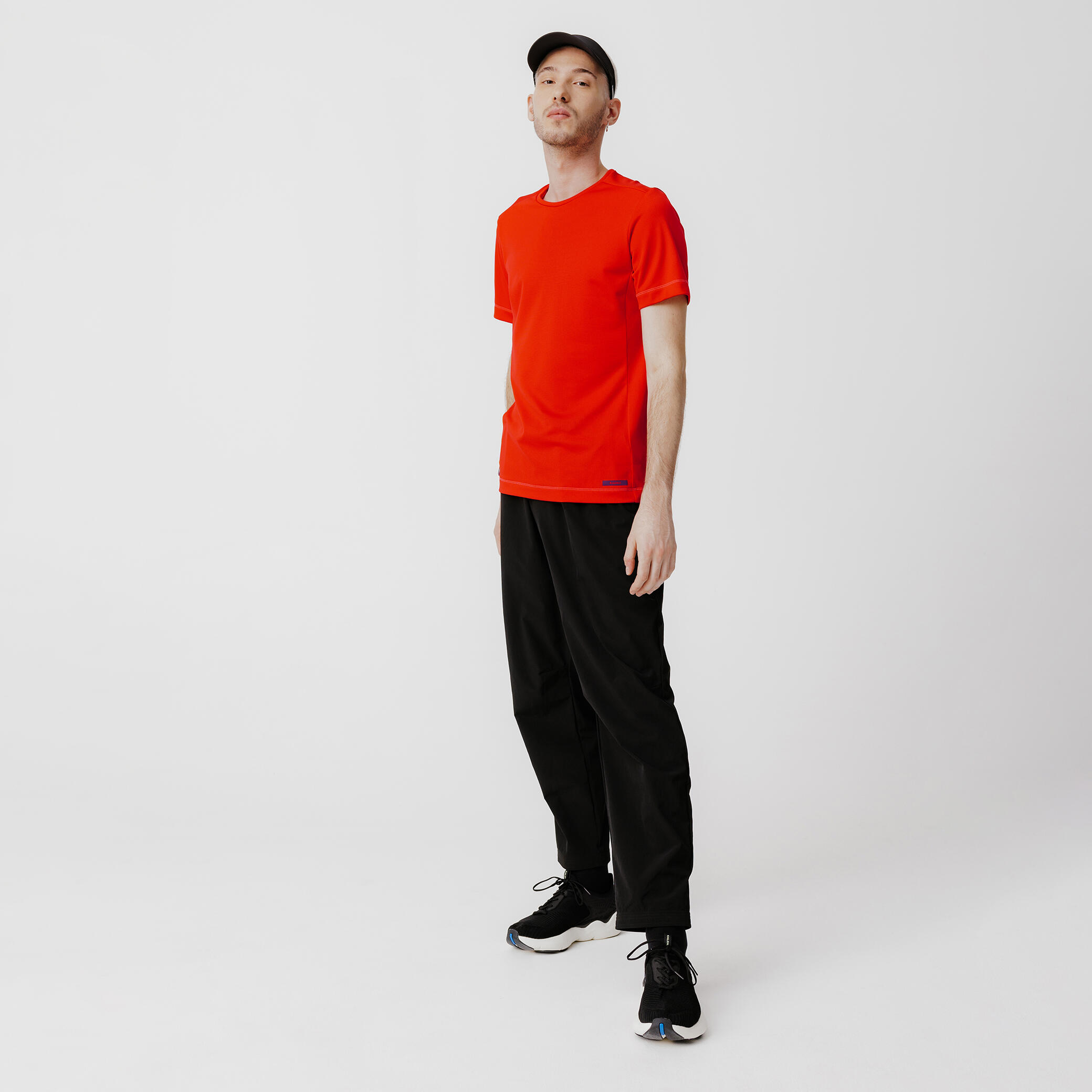 Camiseta running transpirable Hombre Kiprun 100 Dry rojo 2/5