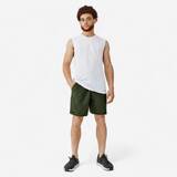 Men's 2 in 1 Running Shorts - Khaki