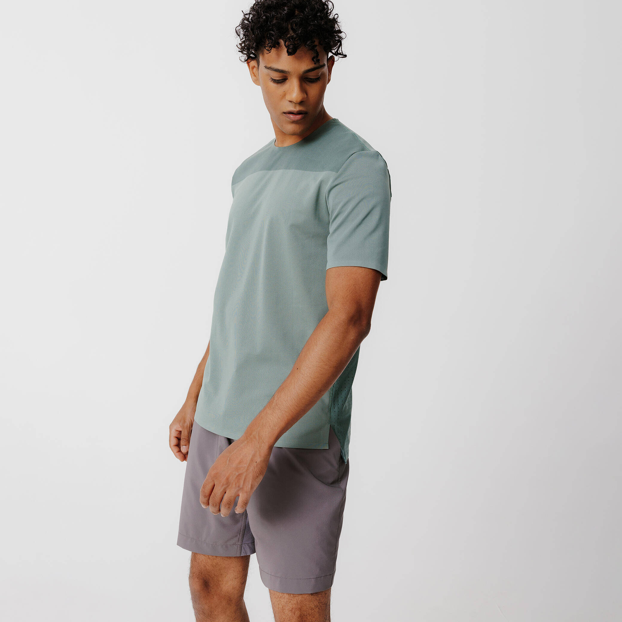 Dry+ Breath breathable and ventilated men's running T-shirt - green -  1