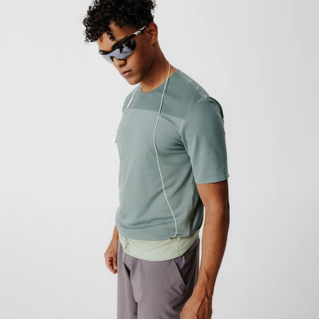 Men's Ventilated Running T-Shirt - Green