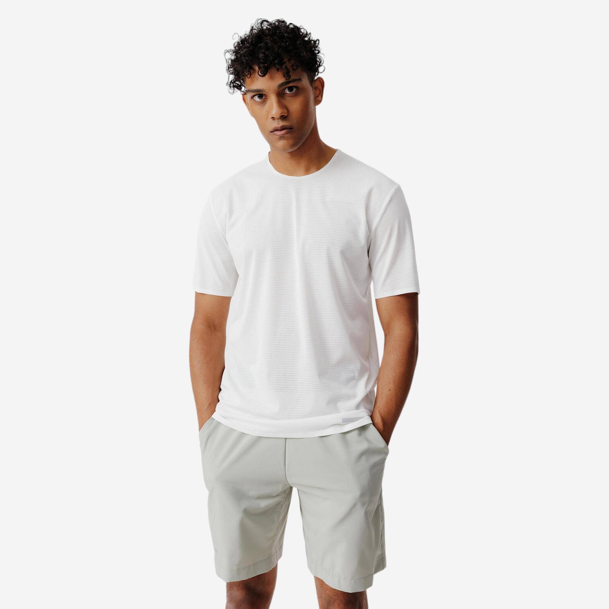 Men Running T-Shirt Dry+ Breath- ivory white