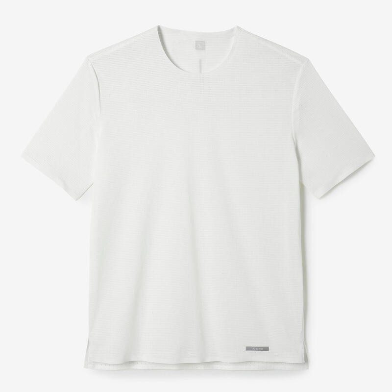 T-shirt running respirant et ventilé homme - Dry+ Breath blanc ivoire