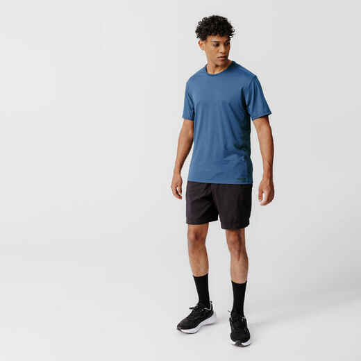 Dry 550 2-in-1 men's running shorts - khaki