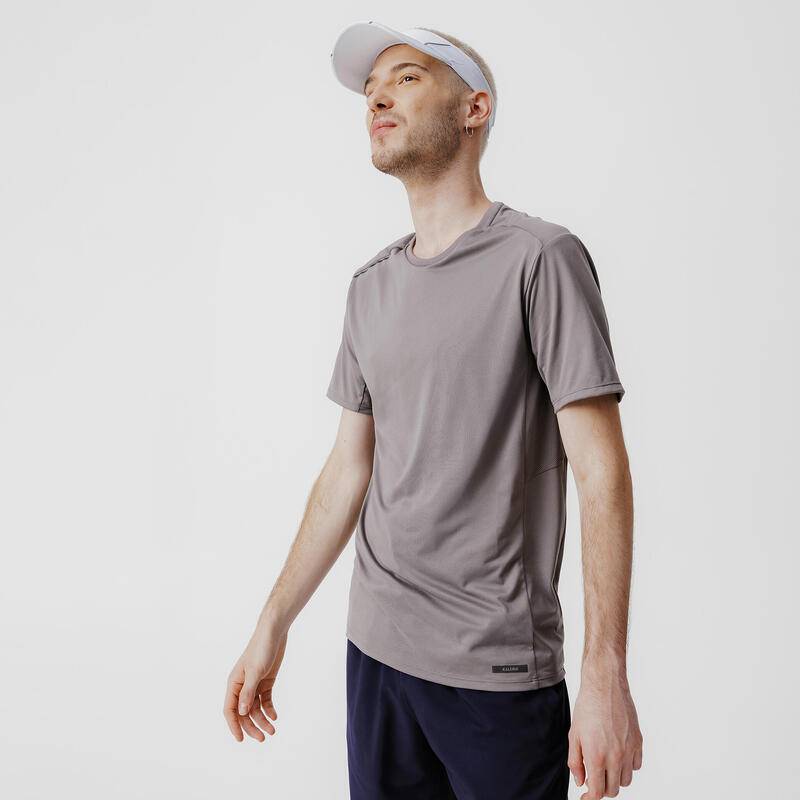 Visière de running Homme Femme - KIPRUN Ajustable gris brume