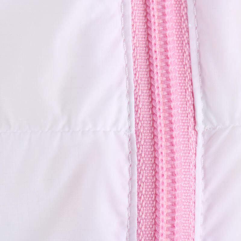 兒童款跑步防風外套 - 白色粉色
