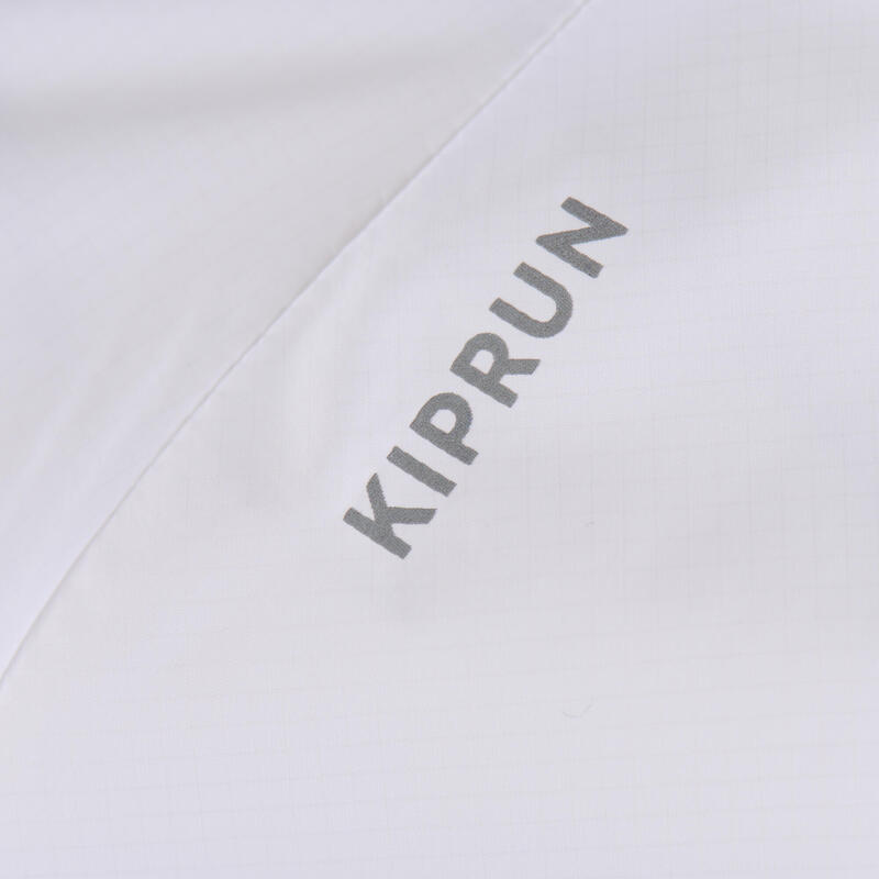 Kids' ultra light KIPRUN WIND windproof running jacket - white 