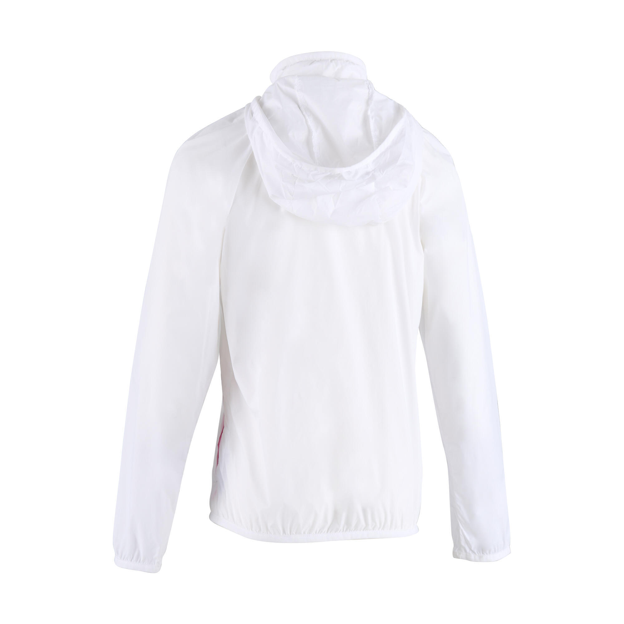 Kids' ultra light KIPRUN WIND windproof running jacket - white  2/5