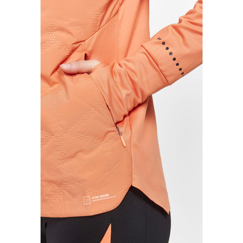 VESTE DE RUNNING FEMME - ADV SUBZ 2 ORANGE/CORAIL