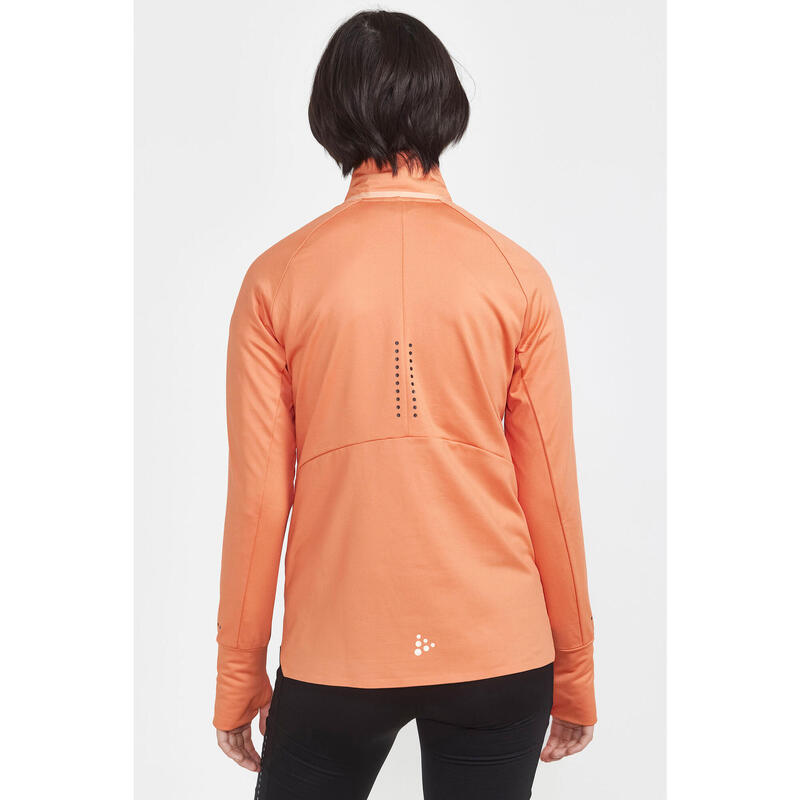 VESTE DE RUNNING FEMME - ADV SUBZ 2 ORANGE/CORAIL