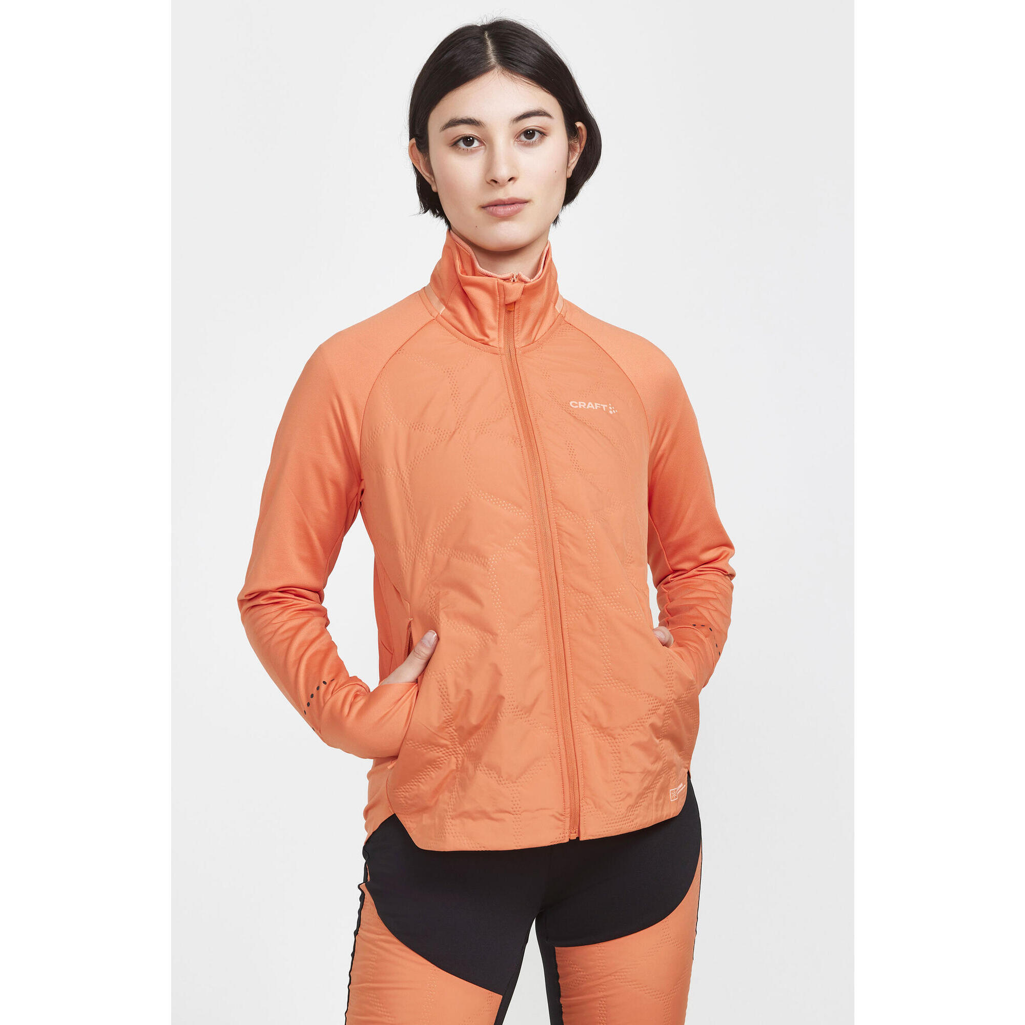 WOMEN'S RUNNING JACKET - ADV SUBZ 2 ORANGE/CORAIL